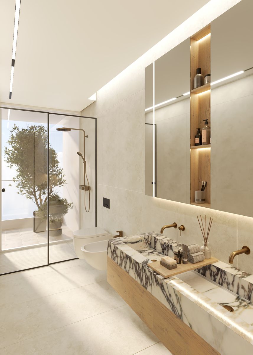 Apartments, Angola – En-suite – photoreal 3D render
