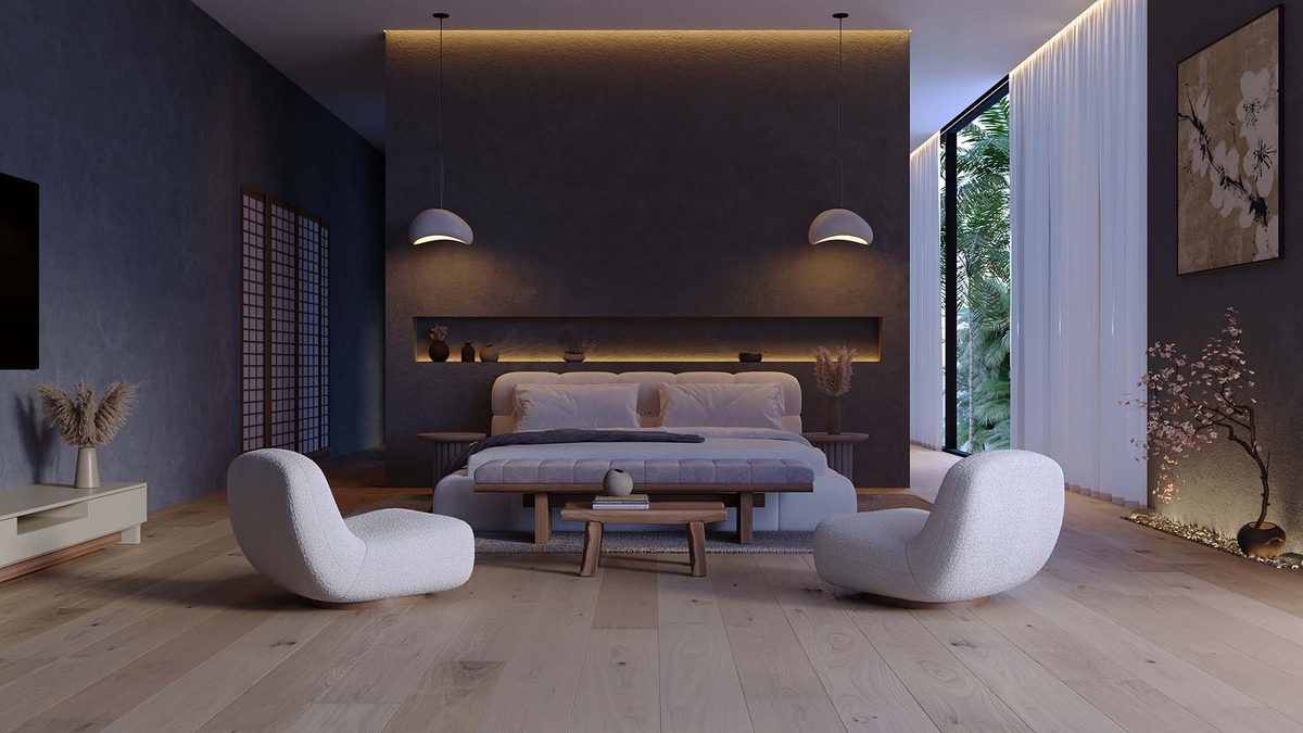 Master Bedroom Suite – photoreal 3D render
