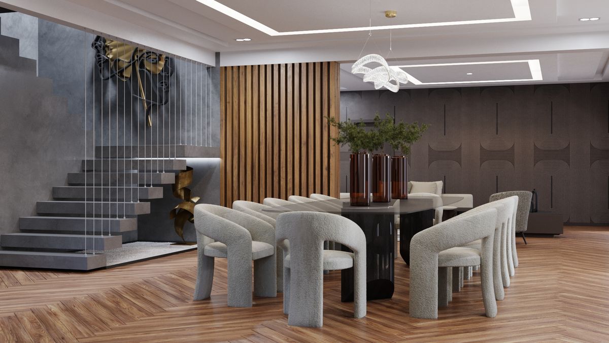 Villa, Angola – Dining Room – photoreal 3D render